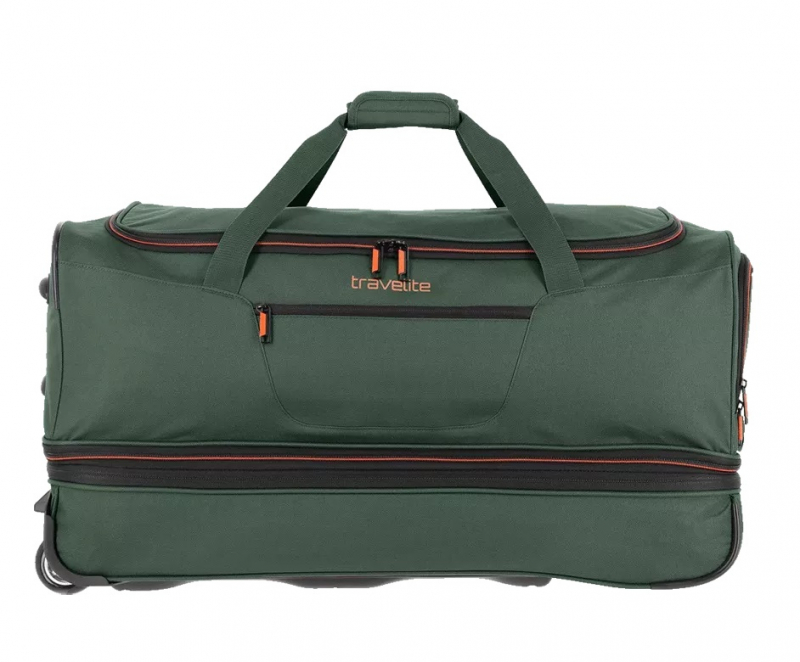 Travelite 'Basics' Trolley Reisetasche erweiterbar 70cm 2,8kg 98/119l grün/orange