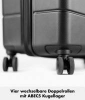 Onemate 'Koffer L' 53x 77x30cm 4,5kg aus recyceltem Kunststoff schwarz
