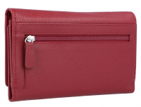 L.Credi 'Chrissi' Damenbörse mit Überschlag RFID Schutz echt Leder rot