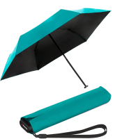 Knirps  US.050 ultra light slim manuel turquoise with black coatin