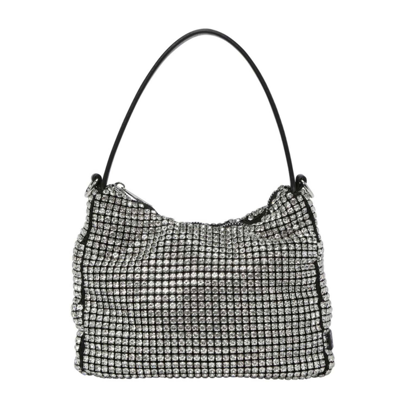 L.Credi 'Lene' Hobobag mit Strass-Steinen silver