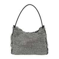 L.Credi 'Lene' Hobobag mit Strass-Steinen silver