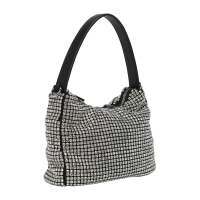 L.Credi 'Lene' Hobobag mit Strass-Steinen silver