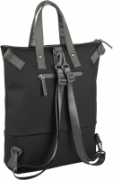 New-Rebels 'Matteo' Trenton Griff-Rucksack & Shopper 10L mit langem Riemen Planenmaterial schwarz