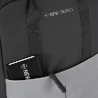 New-Rebels 'Bowie' Cape Coral Griff-Rucksack 15L mit Laptopfach mit Reflektorfläche schwarz