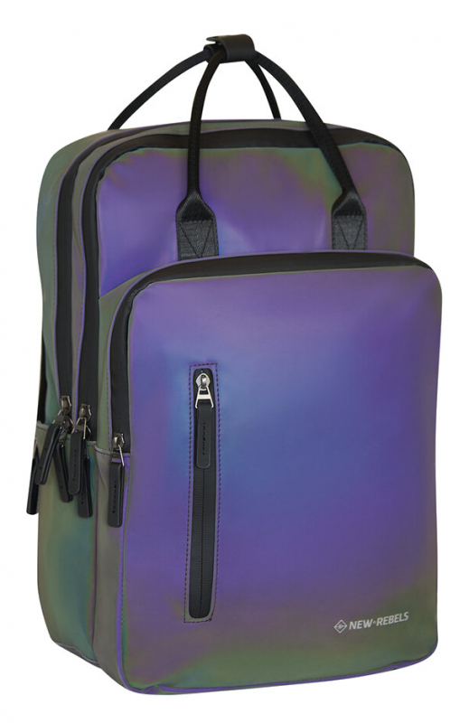 New-Rebels 'Reflect' Milwaukee Rucksack 19L mit Laptopfach two tone voll reflektierend