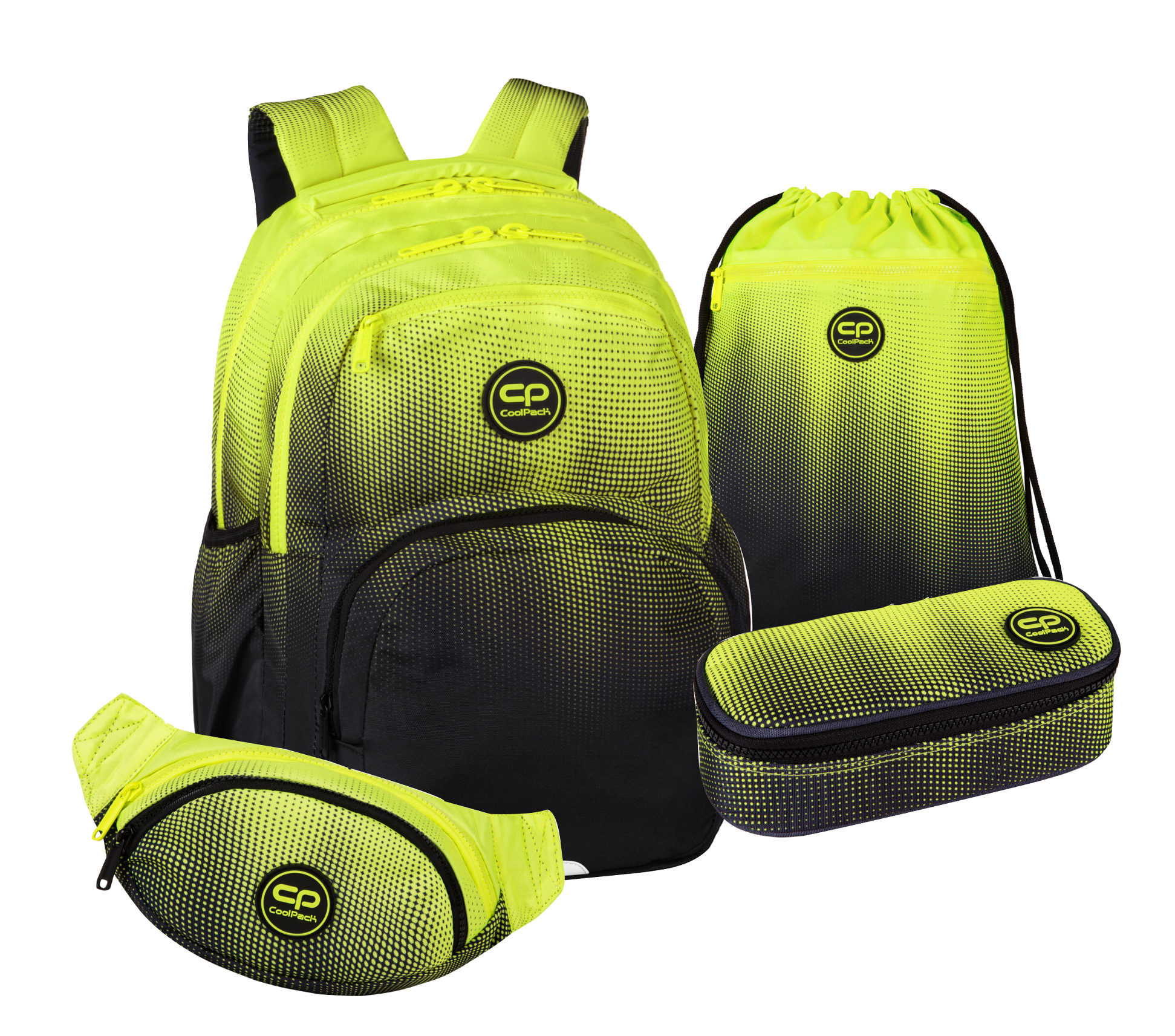 Coolpack 'Pick 17' Rucksack-Set 4tlg. 26l gradient lemon