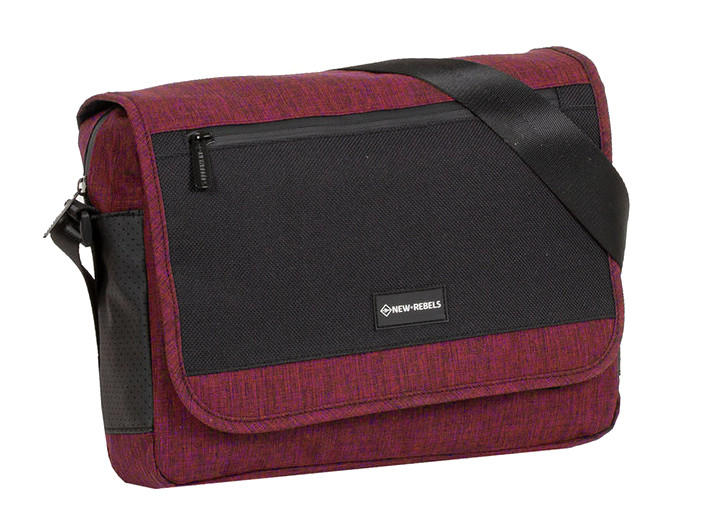 New Rebels 'Solar' Calhoun Flap Schultertasche Überschlag Medium burgundy