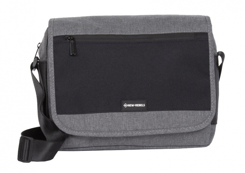 New Rebels 'Solar' Calhoun Flap Schultertasche Überschlag Medium anthracite