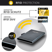 Secwal3 Kartenetui Geldbeutel Wiener Schachtel RFID Leder rot