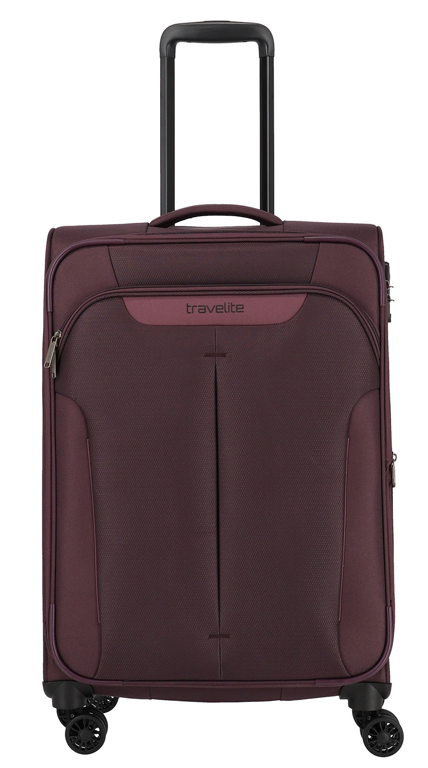 Travelite 'Croatia' 4-Rad Trolley M 67cm 2,9kg 61/66l aubergine