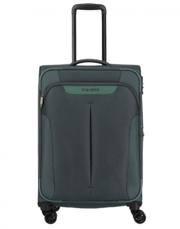 Travelite 'Croatia' 4-Rad Trolley 67cm 2,9kg erweiterbar 61/66l tannengrün