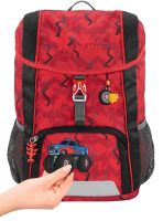 Step by Step 'Monster Truck Rocky' Kid Kindergarten-Rucksack 380g 13l 3-tlg. rot-schwarz