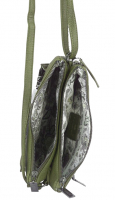 Bernardo Bossi 'Leonie' Schultertasche klein mit 3 RV-Fächern olive