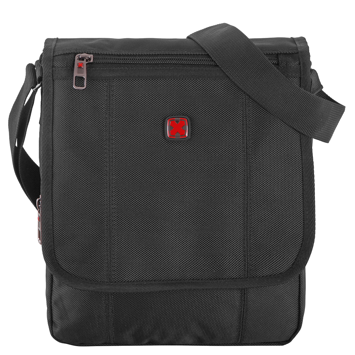 Travel N Meet Schultertasche hoch aus Spinnstoff schwarz