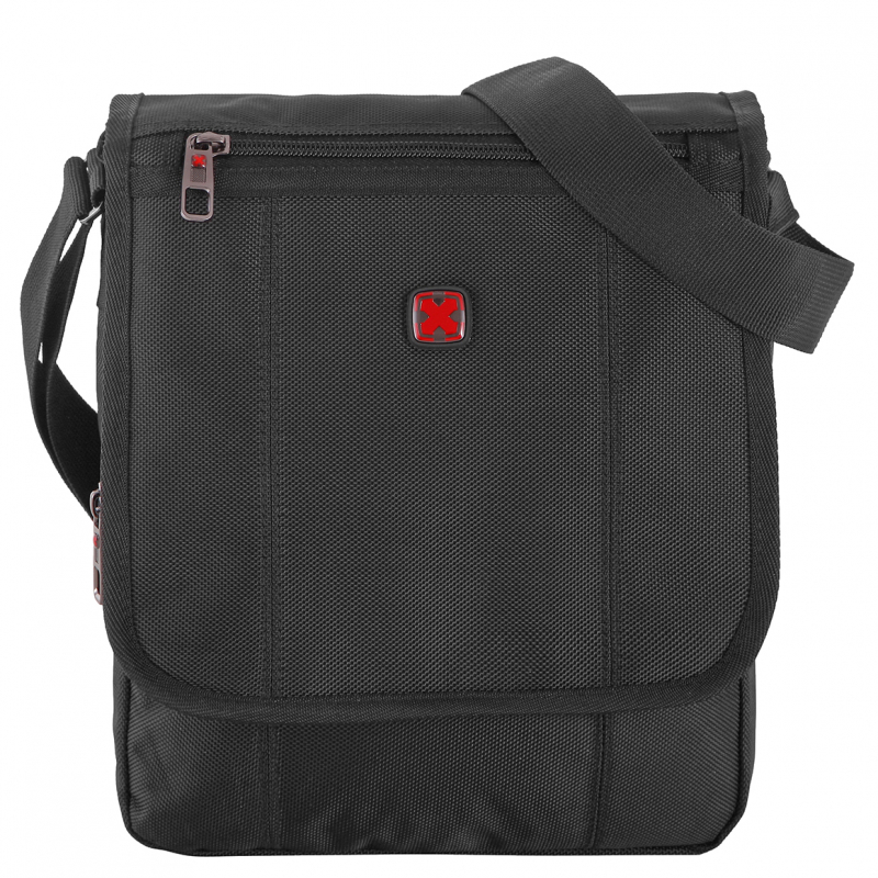 Travel N Meet Schultertasche hoch aus Spinnstoff schwarz