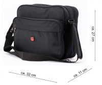 TravelN Meet Schultertasche quer aus Spinnstoff schwarz