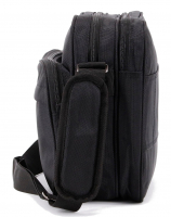 TravelN Meet Schultertasche quer aus Spinnstoff schwarz