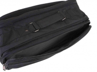 Travel N`Meet Schultertasche quer aus Spinnstoff schwarz
