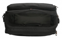 Travel N`Meet Schultertasche quer aus Spinnstoff schwarz