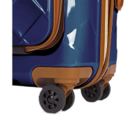 Stratic 'Leather&More' 4-Rad Bordrolley mit Vortasche 55cm 3,1kg 33l blue