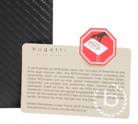 bugatti 'Comet' Hochformatbörse M 10C RFID-Schutz black
