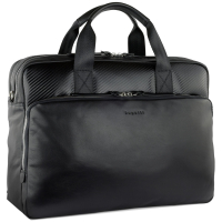 Bugatti 'Comet' Businesstasche Aktentasche groß echtes Leder schwarz