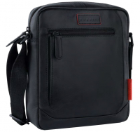 Bugatti 'Clark' Schultertasche echt Leder Schwarz