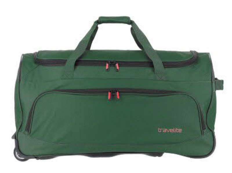 Travelite 'Basics' Trolley Rollenreisetasche 2,4kg 89l dunkelgrün