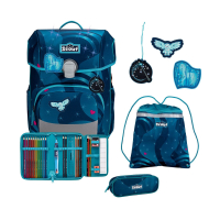 Scout 'Neo Set ' Exklusiv Schulranzenset 4tlg. LED heaven, 21,5 l, 1250 g  petrol