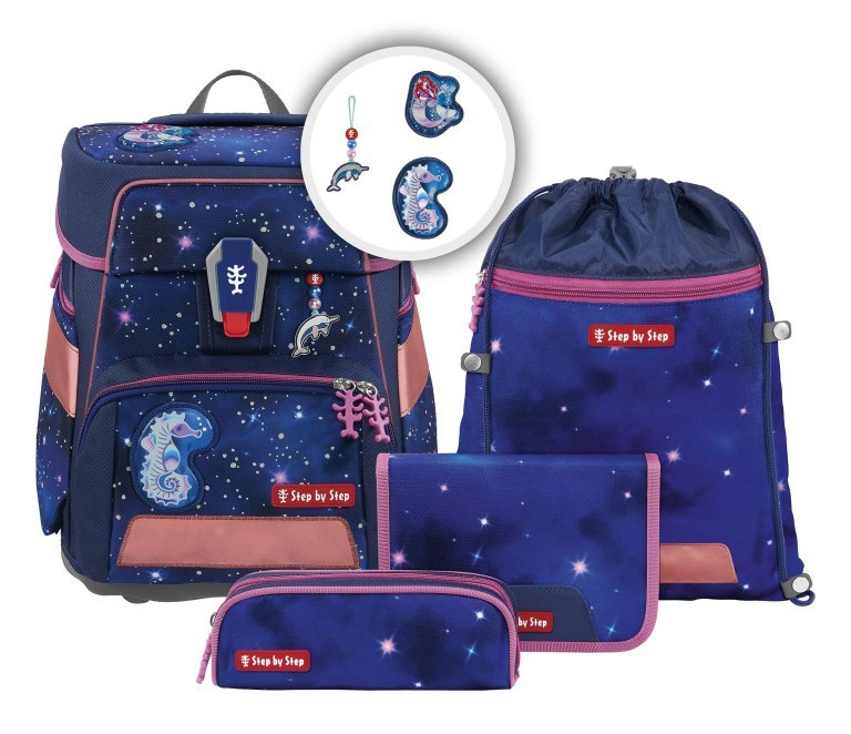 Step by Step 'Star Seahorse Zoe' Space Reflect Schulrucksack-Set 5tlg.