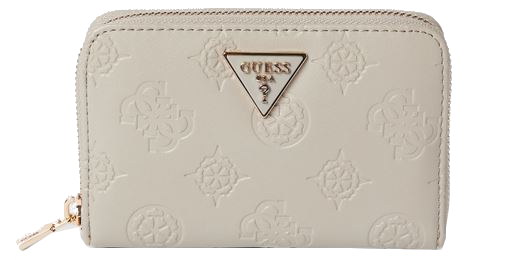 Guess ' Jena SLG' Medium Zip Around Damenbörse mit RV taupe logo