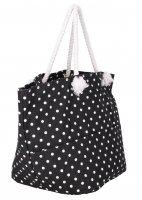 Piace Molto Clover 'Valdiia' Shopper Black white dots