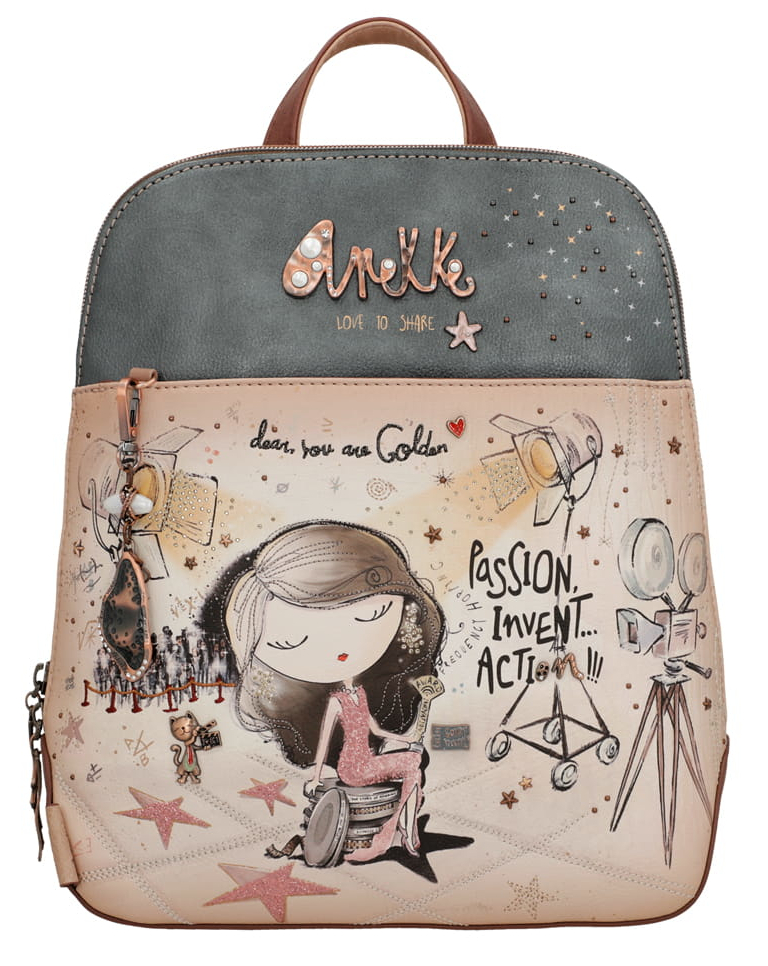 Anekke 'Hollywood' Damen Rucksack multicolor beige braun