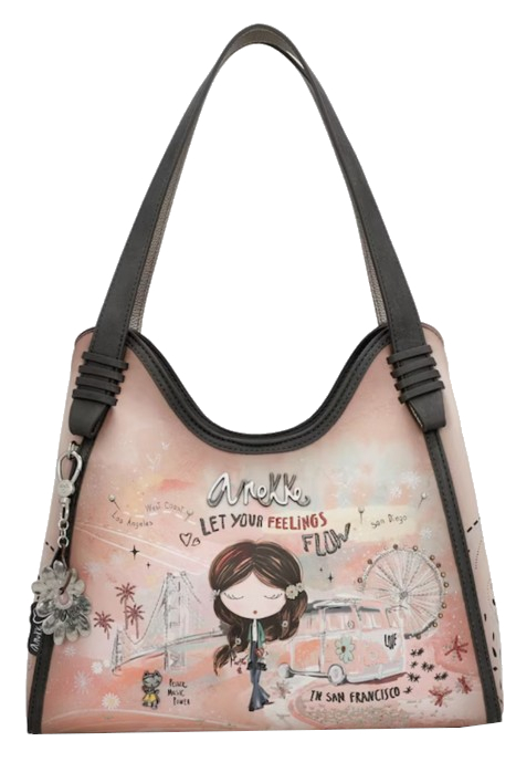 Anekke 'Peace & Love' Bolso Handbag Shoulderag Synthetic braun