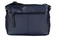 Newbags Handtasche Leder 3 Innenfächer navy