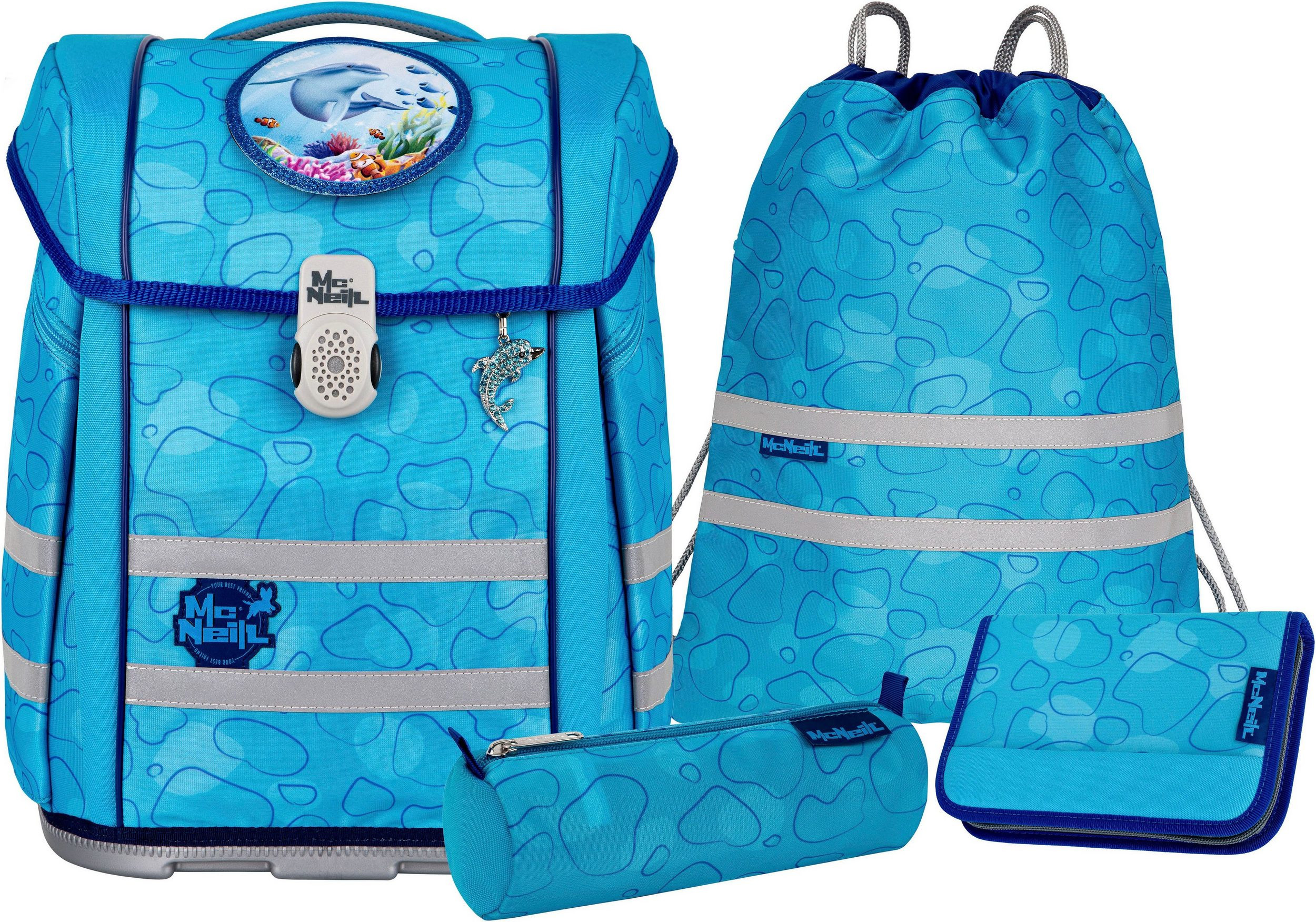 McNeill 'Bubble' Schultaschenset 5tlg Ergo Perfecto 1250g 22l