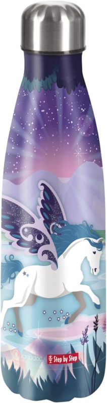 Step by Step 'Dreamy Pegasus Shadow' Isolierte Edelstahl-Trinkflasche 0,5l