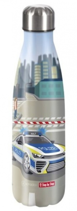 Step by Step 'Police Car Cody' Isolierte Edelstahl-Trinkflasche 0,5l