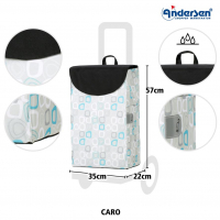 Andersen 'Scala' Shopper Caro 45l 40kg Traglast MADE in GERMANY  weiß