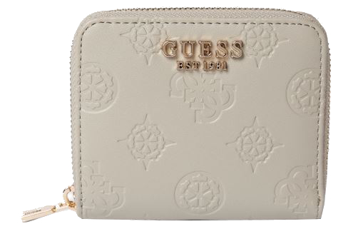 Guess 'Jena SLG' Small Zip Around Damenbörse klein Synthetik taupe logo