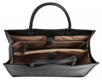 Bugatti 'Daphne' Tote Bag Businesstasche mit Laptopfach echt Leder schwarz