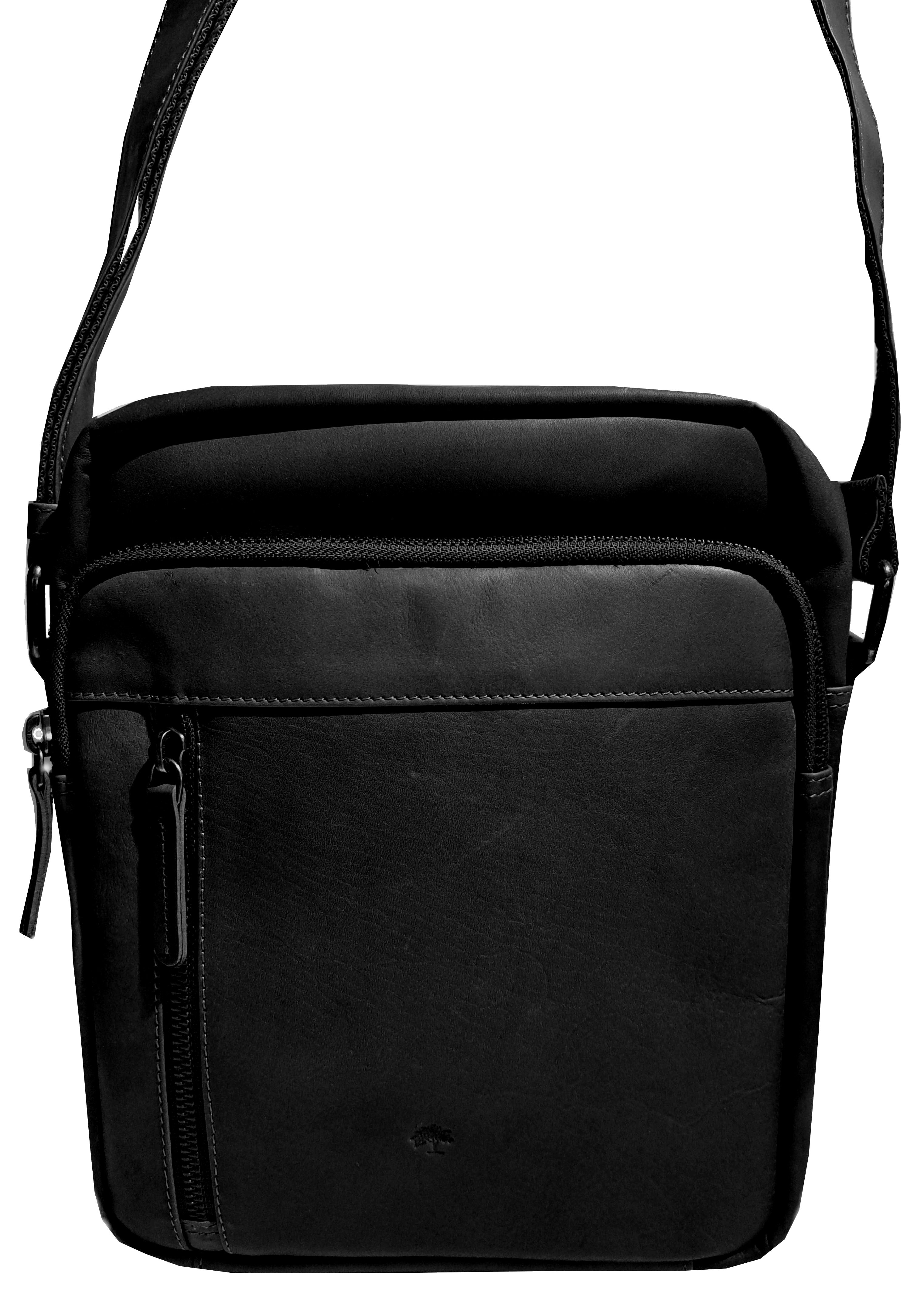 Prato 'Oil Pull Up' Umhängetasche echt Rindleder black Prato 'Oil Pull Up' Umhängetasche echt Rindleder black