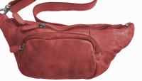 Jocorda 'Angela' Gürteltasche/Crossbag echtes, gewaschenes Leder rot