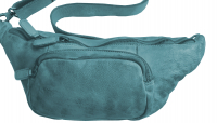 Jocorda 'Angela' Gürteltasche/Crossbag echtes, gewaschenes Leder Petrol Green