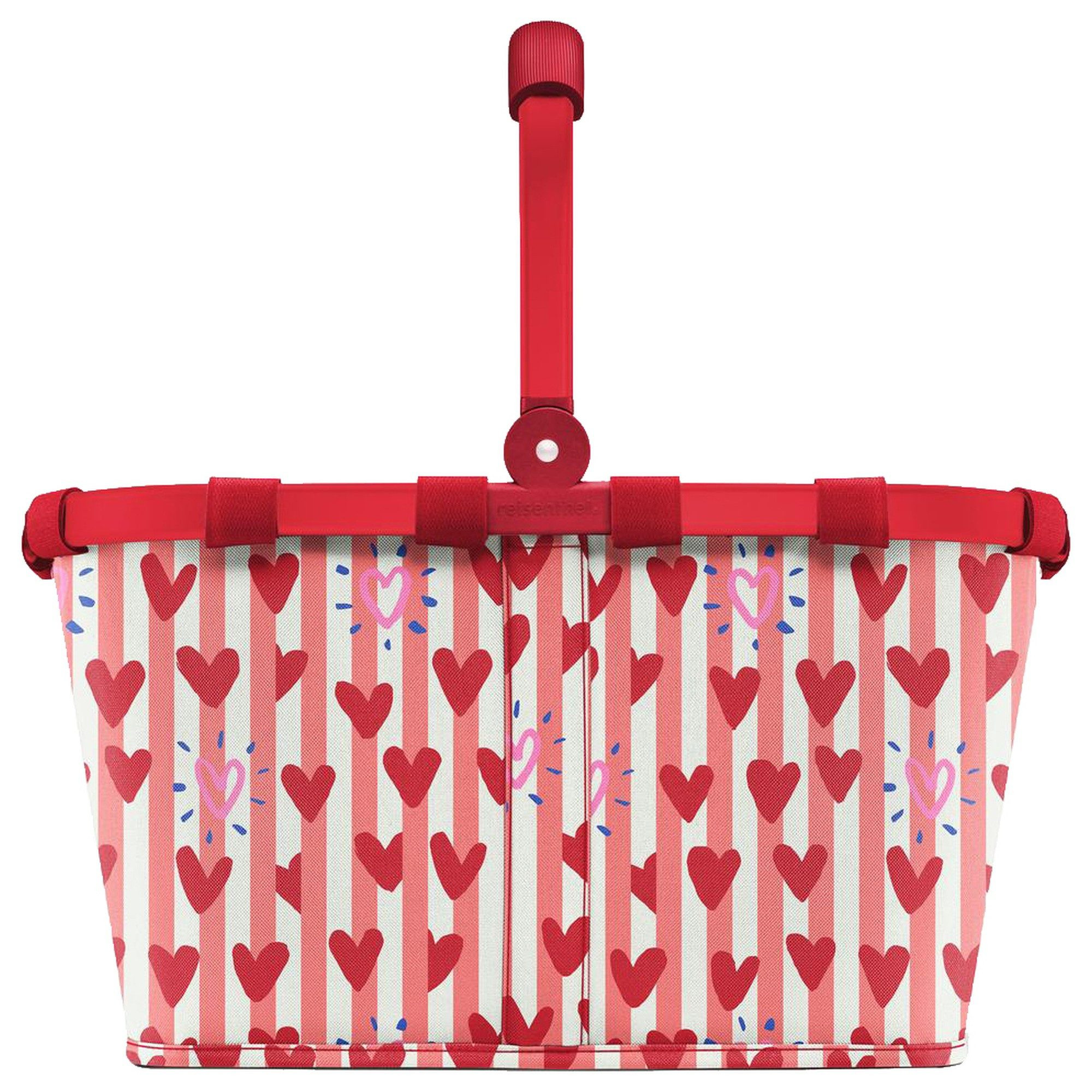 Reisenthel 'carrybag' Einkaufskorb Alurahmen Frame hearts & stripes