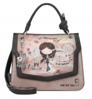 Anekke 'Peace & Love' Handbag kurzer und langer Riemen stufenlos verstellbar braun