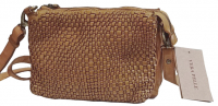 Jocorda 'Sera' Schultertache echtes, gewaschenes Leder beige