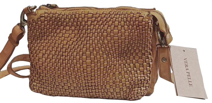 Jocorda 'Sera' Schultertache echtes, gewaschenes Leder beige