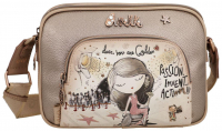 Anekke 'Hollywood' Schultertasche 2Hauptreißverschlüsse braun